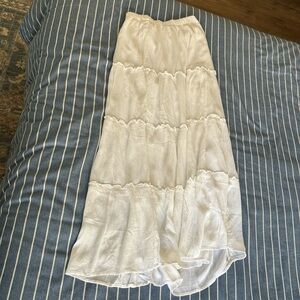 Hollister White Midi Skirt